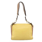 Chloe Shoulder Bag Leather Beige Gold am7495