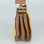 Chloe Shoulder Bag Leather Beige Gold am7495