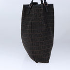 FENDI Zucchino Canvas Tote Bag Brownam7529