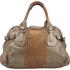 Chloe Paddington Tote Bag Leather Gold Tone am7570