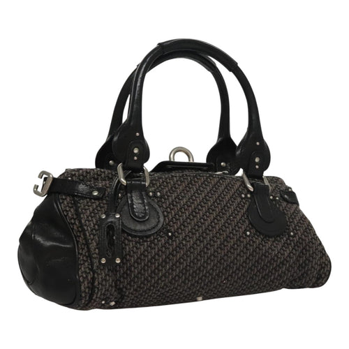 Chloe Paddington Hand Bag Canvas Gray Silver am7572