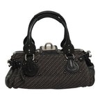 Chloe Paddington Hand Bag Canvas Gray Silver am7572