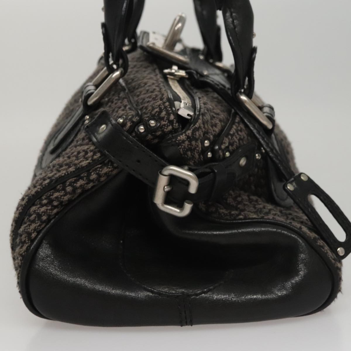 Chloe Paddington Hand Bag Canvas Gray Silver am7572