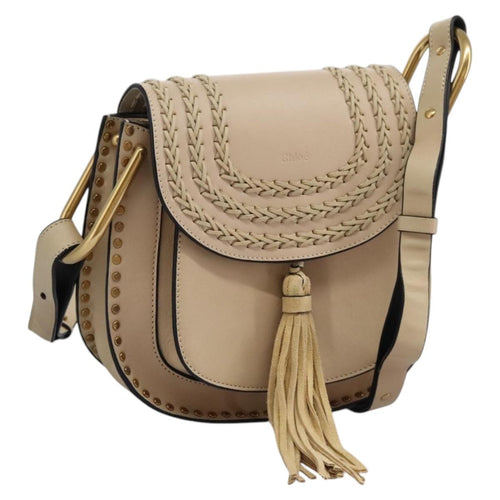 Chloe Sac Porte Shoulder Bag Leather Beige am7635