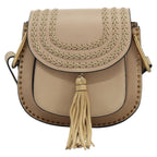 Chloe Sac Porte Shoulder Bag Leather Beige am7635