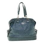 CELINE Shoulder Bag Leather Blue  ar10025B