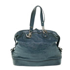 CELINE Shoulder Bag Leather Blue  ar10025B