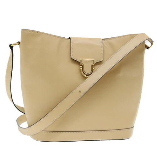 CELINE Shoulder Bag Leather Beige  ar10051B