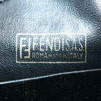FENDI Zucchino Canvas Clutch Bag Vintage Brownar10173