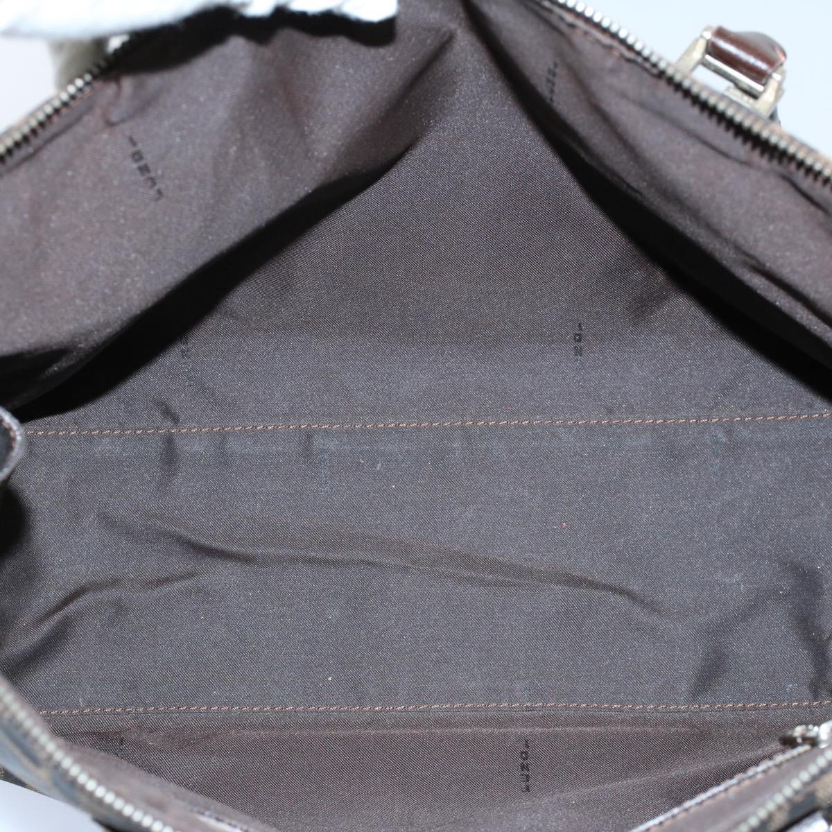 FENDI Zucca Canvas Shoulder Bag Black Brownar10174