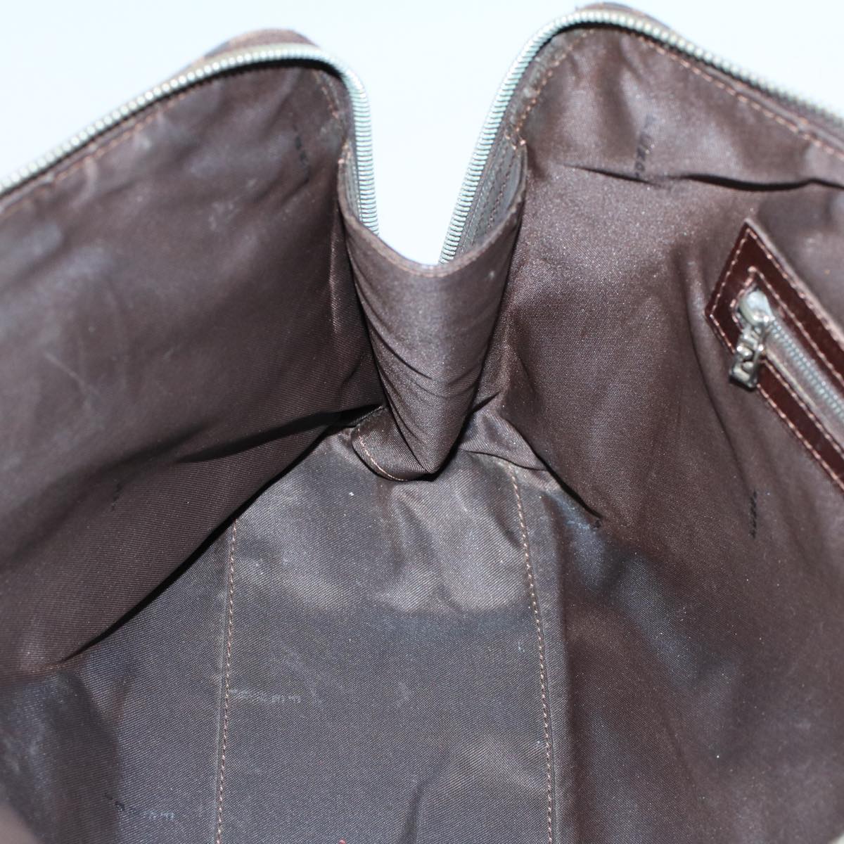 FENDI Zucca Canvas Shoulder Bag Black Brownar10174