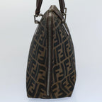 FENDI Zucca Canvas Shoulder Bag Black Brownar10174