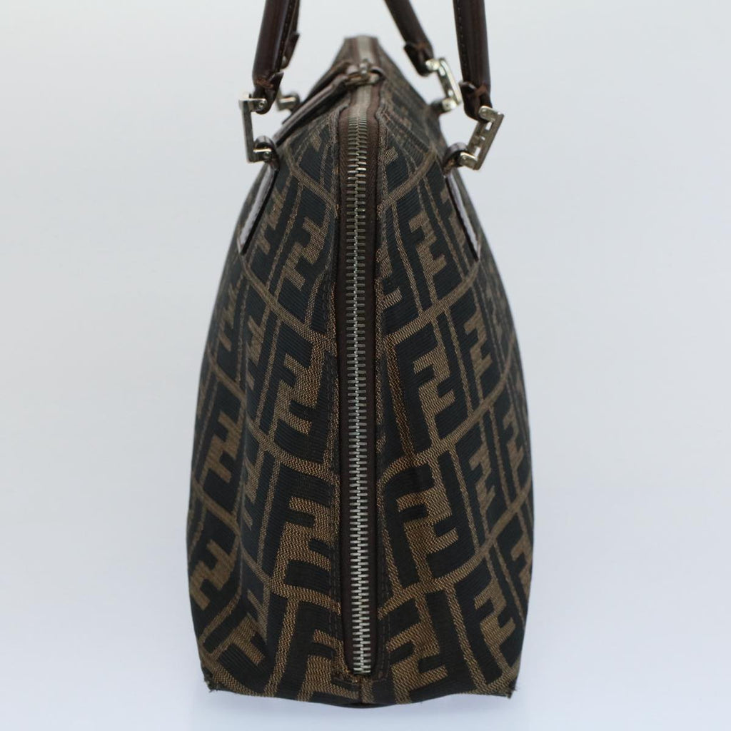 FENDI Zucca Canvas Shoulder Bag Black Brownar10174