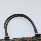 FENDI Zucca Canvas Shoulder Bag Black Brownar10174