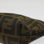 FENDI Zucca Canvas Pouch Black Brownar10187