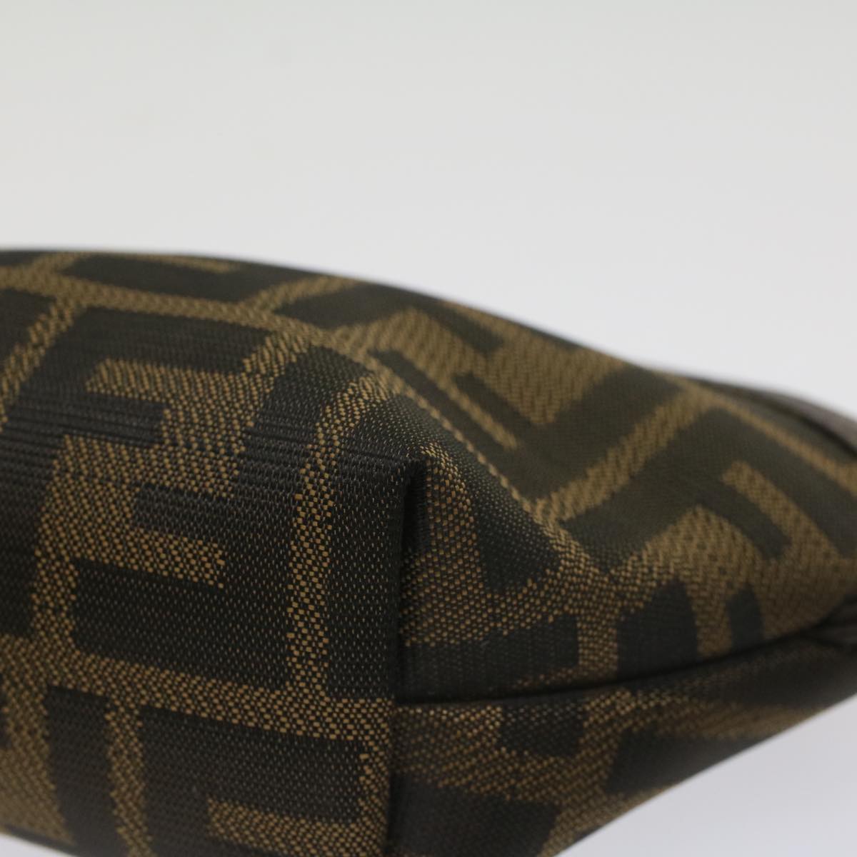 FENDI Zucca Canvas Pouch Black Brownar10187