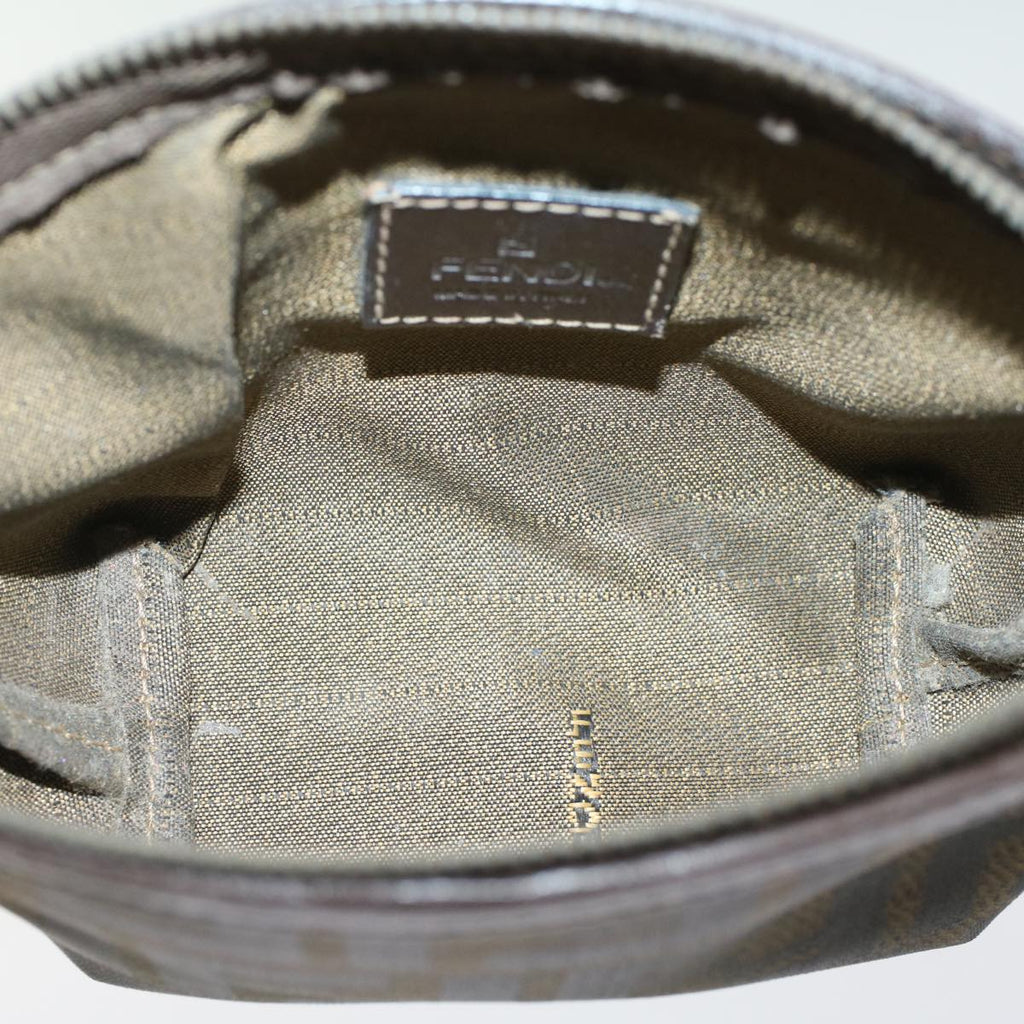 FENDI Zucca Canvas Pouch Black Brownar10187