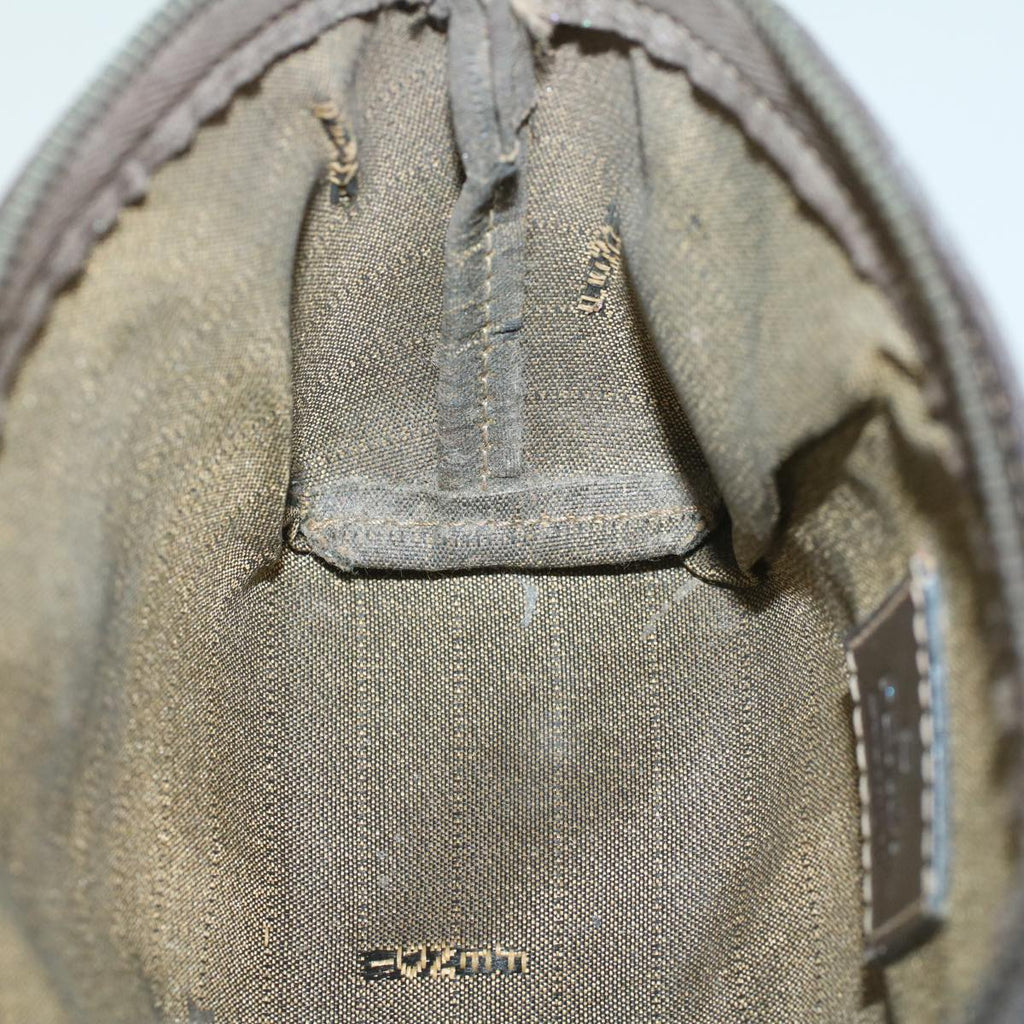 FENDI Zucca Canvas Pouch Black Brownar10187