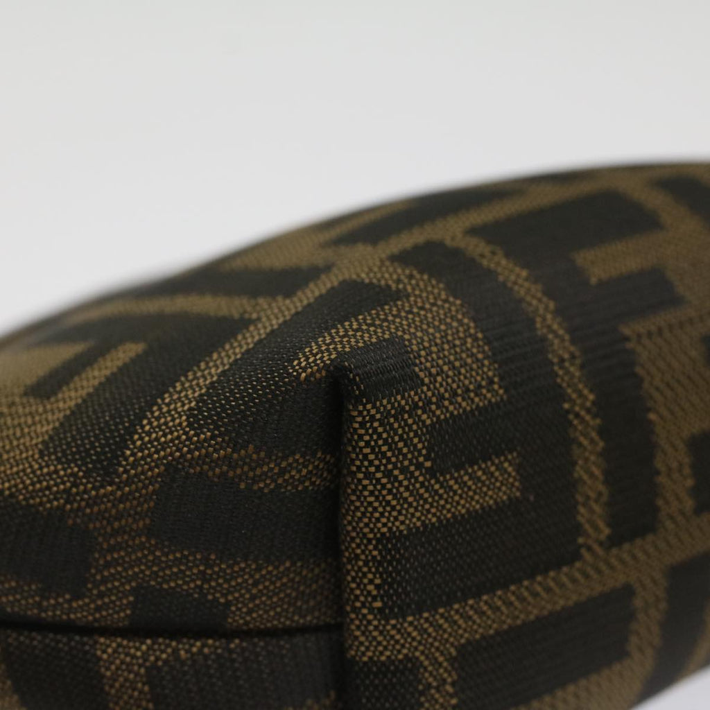 FENDI Zucca Canvas Pouch Black Brownar10187