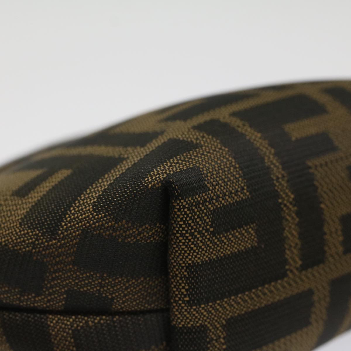 FENDI Zucca Canvas Pouch Black Brownar10187