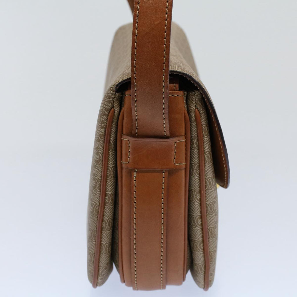 CELINE Macadam Canvas Shoulder Bag Beige  ar10274