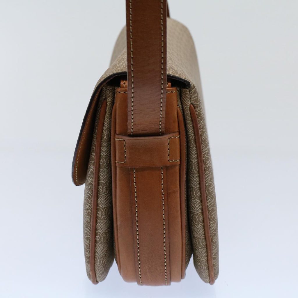 CELINE Macadam Canvas Shoulder Bag Beige  ar10274
