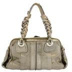 Chloe Shoulder Bag Leather Gold Tone ar10282