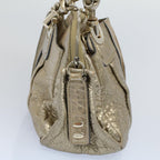 Chloe Shoulder Bag Leather Gold Tone ar10282