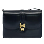 CELINE Horse Carriage Shoulder Bag Leather Navy  ar10323