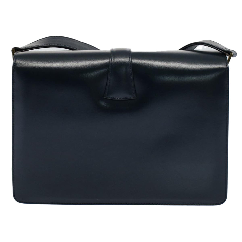 CELINE Horse Carriage Shoulder Bag Leather Navy  ar10323