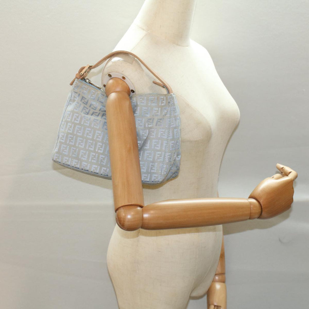 FENDI Zucchino Canvas Hand Bag Bluear10327