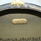 FENDI Zucca Canvas Hand Bag 2way Black Brownar10368B