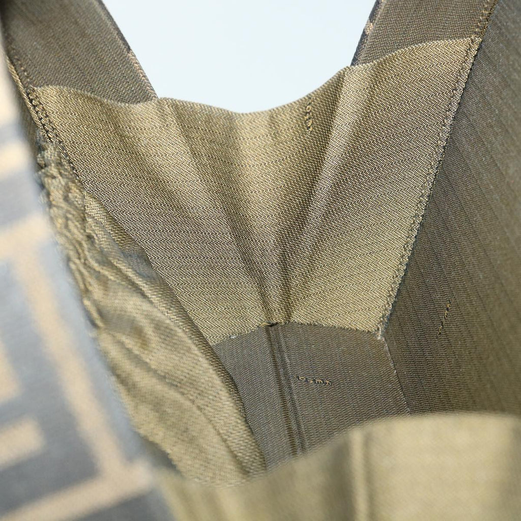 FENDI Zucca Canvas Hand Bag 2way Black Brownar10368B