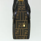 FENDI Zucca Canvas Hand Bag 2way Black Brownar10368B