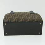 FENDI Zucca Canvas Hand Bag 2way Black Brownar10368B