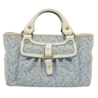 CELINE Paris Macadam Canvas Boogie Bag Hand Bag Light Blue  ar10376B
