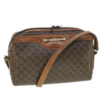 CELINE Macadam Canvas Shoulder Bag PVC Leather Brown  ar10380B