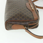 CELINE Macadam Canvas Shoulder Bag PVC Leather Brown  ar10380B