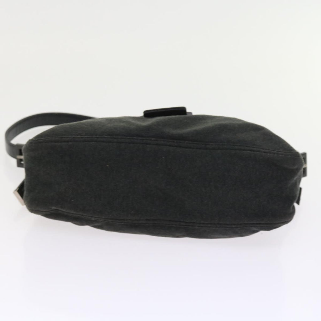 FENDI Mamma Baguette Shoulder Bag Canvas Grayar10408
