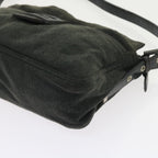 FENDI Mamma Baguette Shoulder Bag Canvas Grayar10408