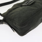 FENDI Mamma Baguette Shoulder Bag Canvas Grayar10408