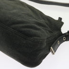 FENDI Mamma Baguette Shoulder Bag Canvas Grayar10408