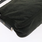FENDI Mamma Baguette Shoulder Bag Canvas Grayar10408