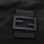 FENDI Mamma Baguette Shoulder Bag Canvas Grayar10408
