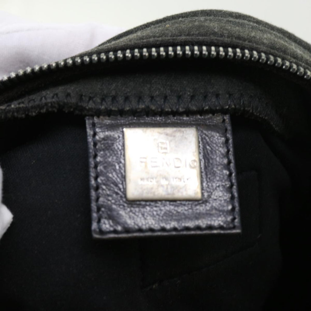 FENDI Mamma Baguette Shoulder Bag Canvas Grayar10408