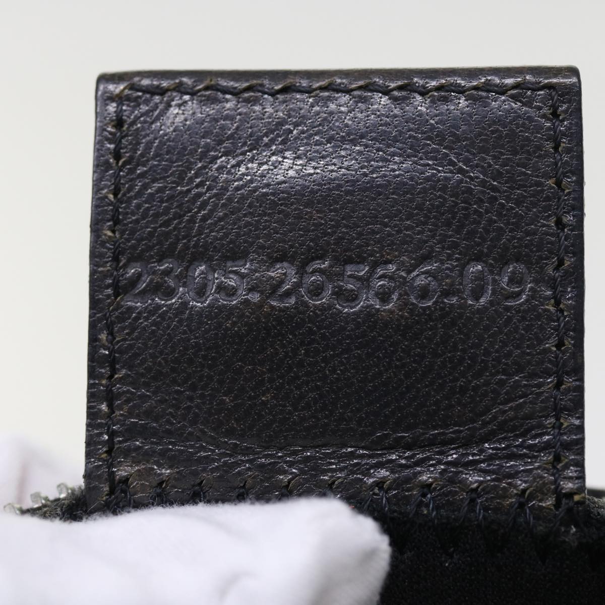 FENDI Mamma Baguette Shoulder Bag Canvas Grayar10408