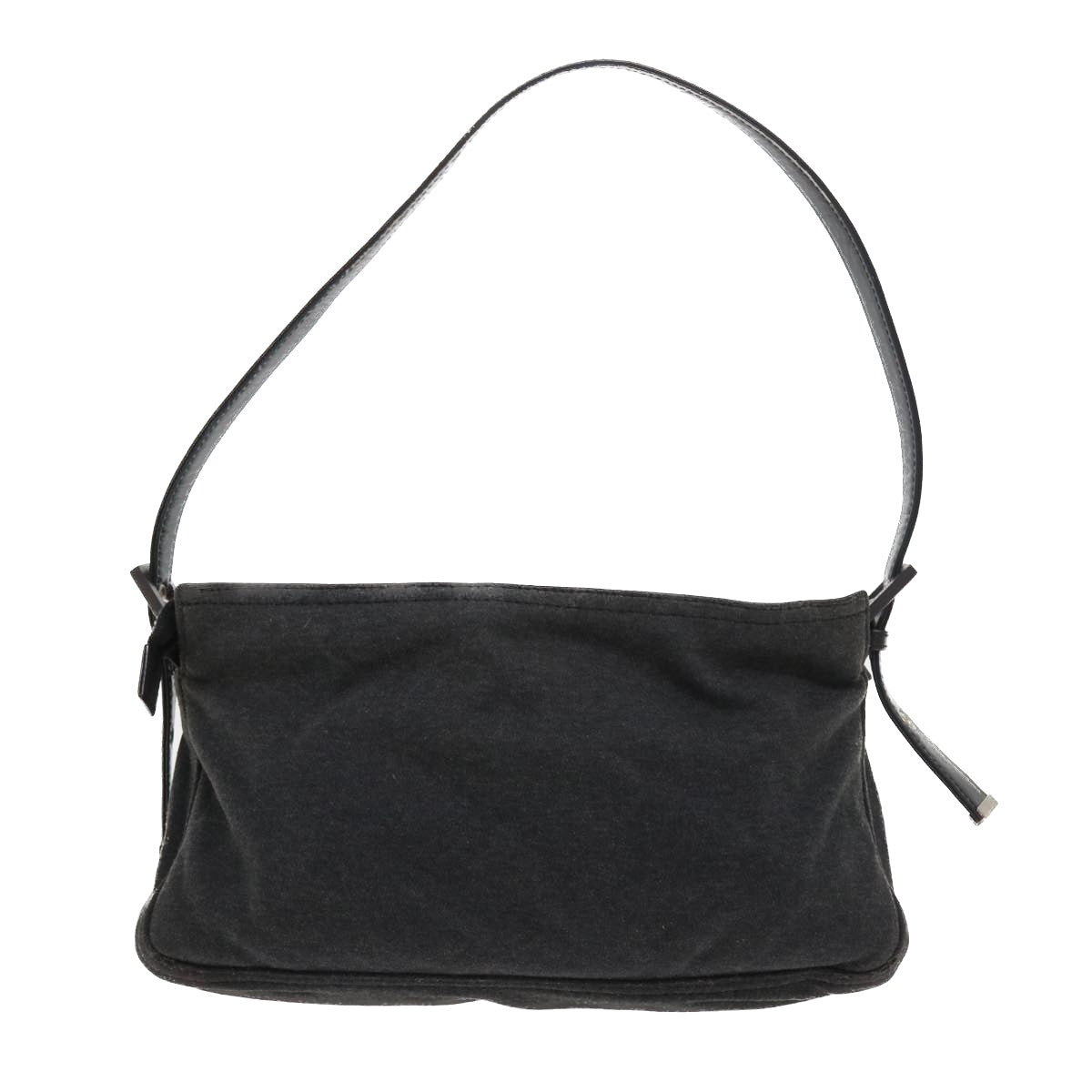 FENDI Mamma Baguette Shoulder Bag Canvas Grayar10408