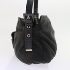 FENDI Mamma Baguette Shoulder Bag Canvas Grayar10408