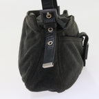 FENDI Mamma Baguette Shoulder Bag Canvas Grayar10408