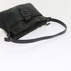 FENDI Mamma Baguette Shoulder Bag Canvas Grayar10408